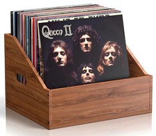 Wood Vinyl Record Storage, Retro Durable Vinyl Crate and Record Holder, Alb...