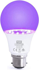 UV LED Bulb - 9W Ultra Violet Black Light Bulbs - B22 Standard Bayonet Fitting -