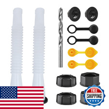 Zoolowua Gas Can Spout Replacement Kit Gas Can Nozzle Replacement 2 Kit-White