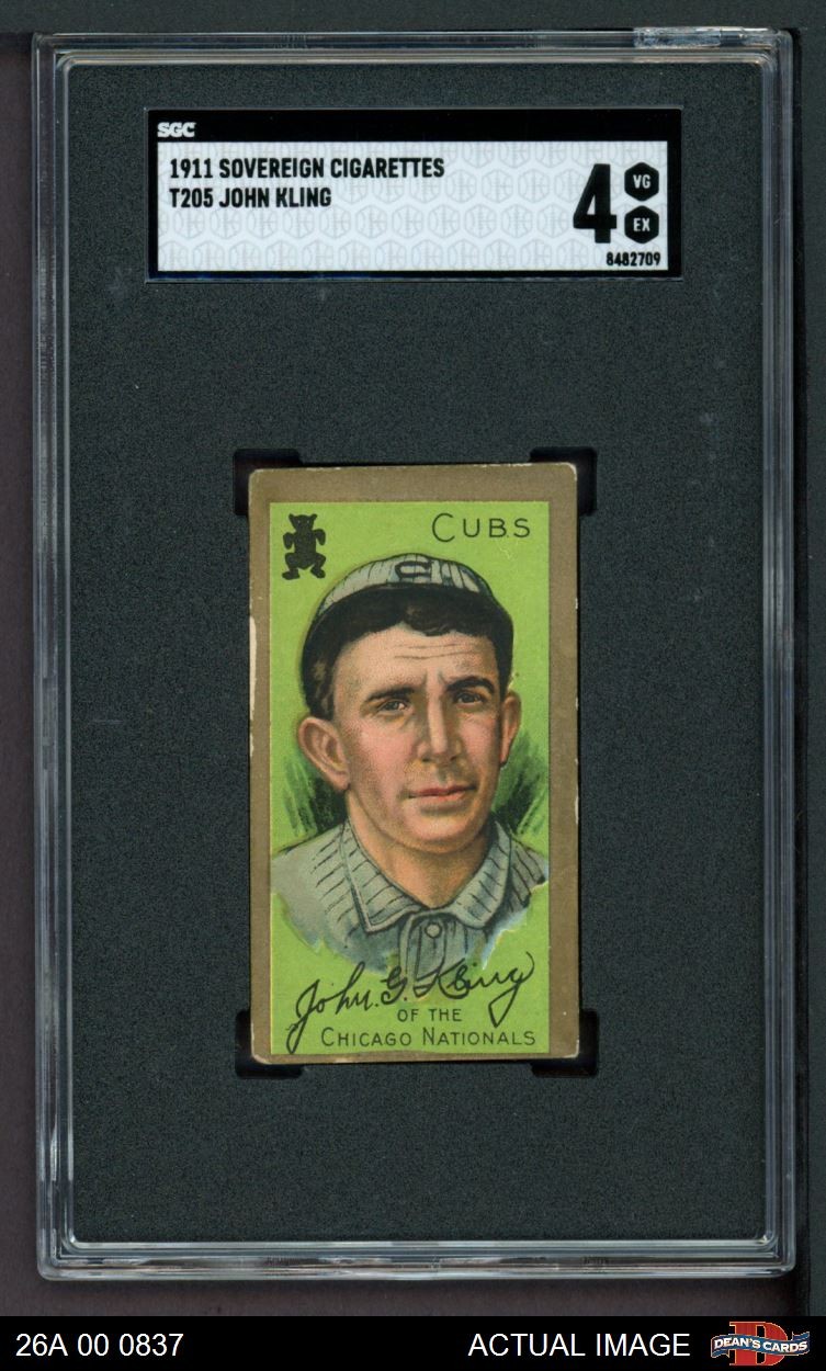 1911 T205 Johnny Kling Cubs SGC 4 - VG/EX
