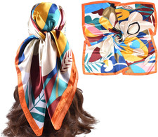 35 Inches Silk Head Scarf-Satin Hair Scarves Silk Bandana Scarf Headscarf for Wo