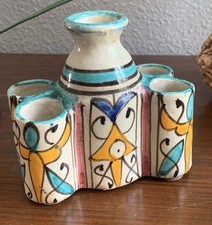 ancien encrier d'enlumineur céramique Nord Africaine Fes Maroc