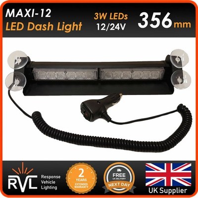 LED Blinklicht Armaturenbrett 12V 24V Lichtleiste LKW Bergung Strobe Bernstein Leuchtfeuer