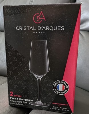 Cristal D'Arques Grand Chateau Champagnerflöten Brandneu in Originalverpackung X2