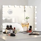 Hollywood Vanity Mirror with 15LED Lights: 23"x18" for Tabletop or Wall Mount