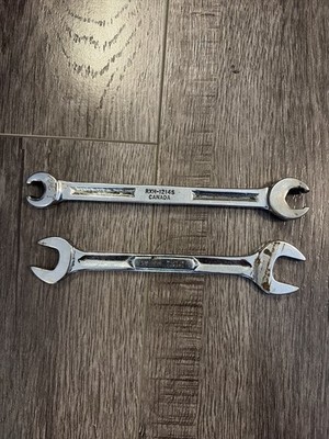 Lot of 2 Snap-On Open End Wrenches RXH-1214S & VS 1618 Made in Canada
