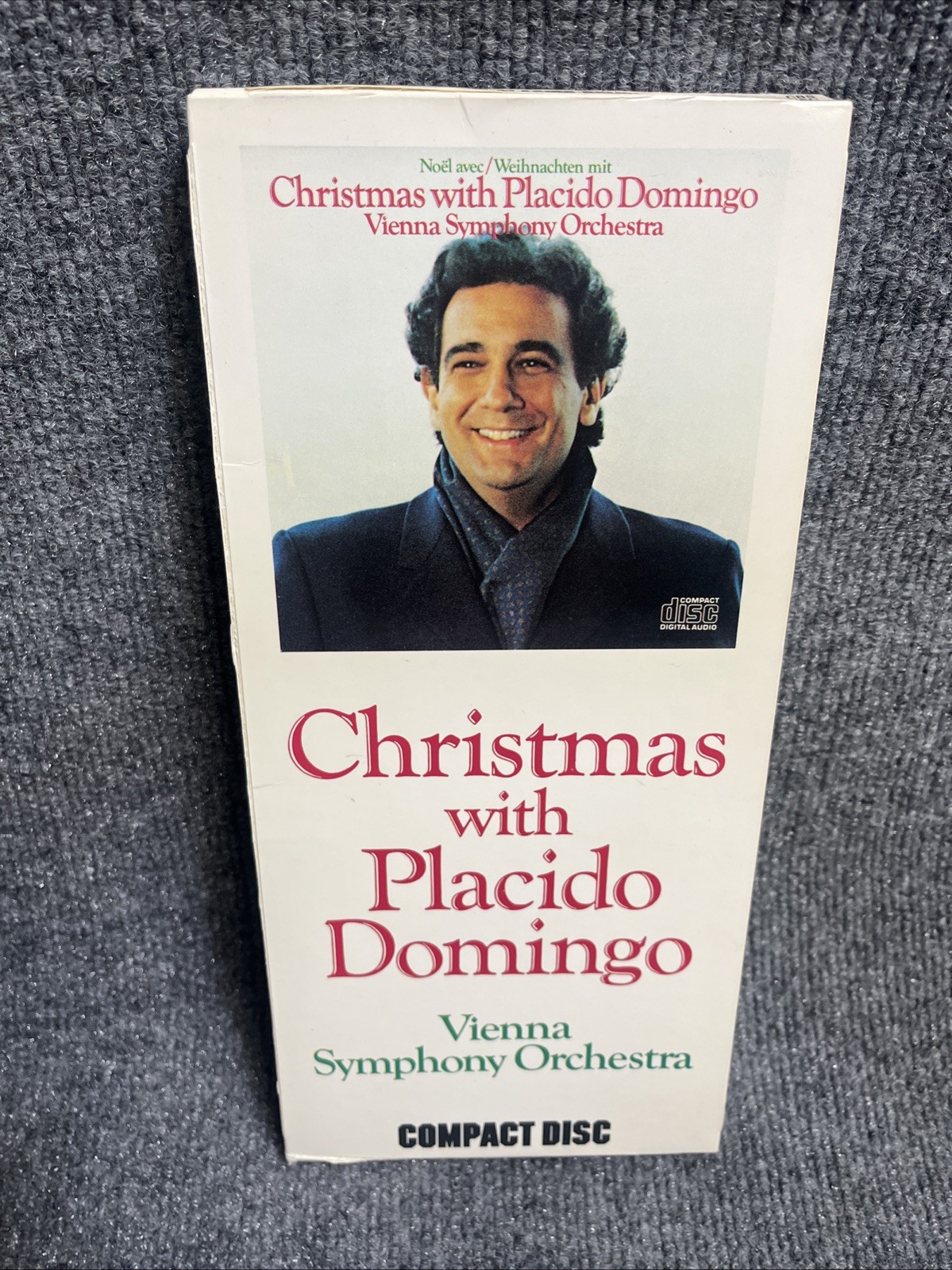 Christmas w/ Placido Domingo: Vienna Symphony Orchestra Longbox CD CBS Promo New