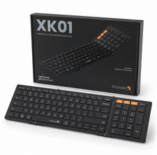 ProtoArc XK01 Foldable Full Size Bluetooth Keyboard 105-Key Black Open Box