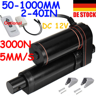 12V Linearantrieb Elektrisch Linear Actuator Motor 3000N 700mm 800mm 1000mm IP65