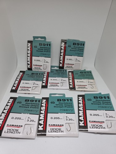 Hameçons Kamasan B611 XStrong Wide Gape Nickel - Sans Ardillon, Taille 24, Lot De 5 Paquets