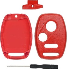 Key Fob Remote Red Shell Case Replacement fits 2003-2012 Accord / 2 Model: Red