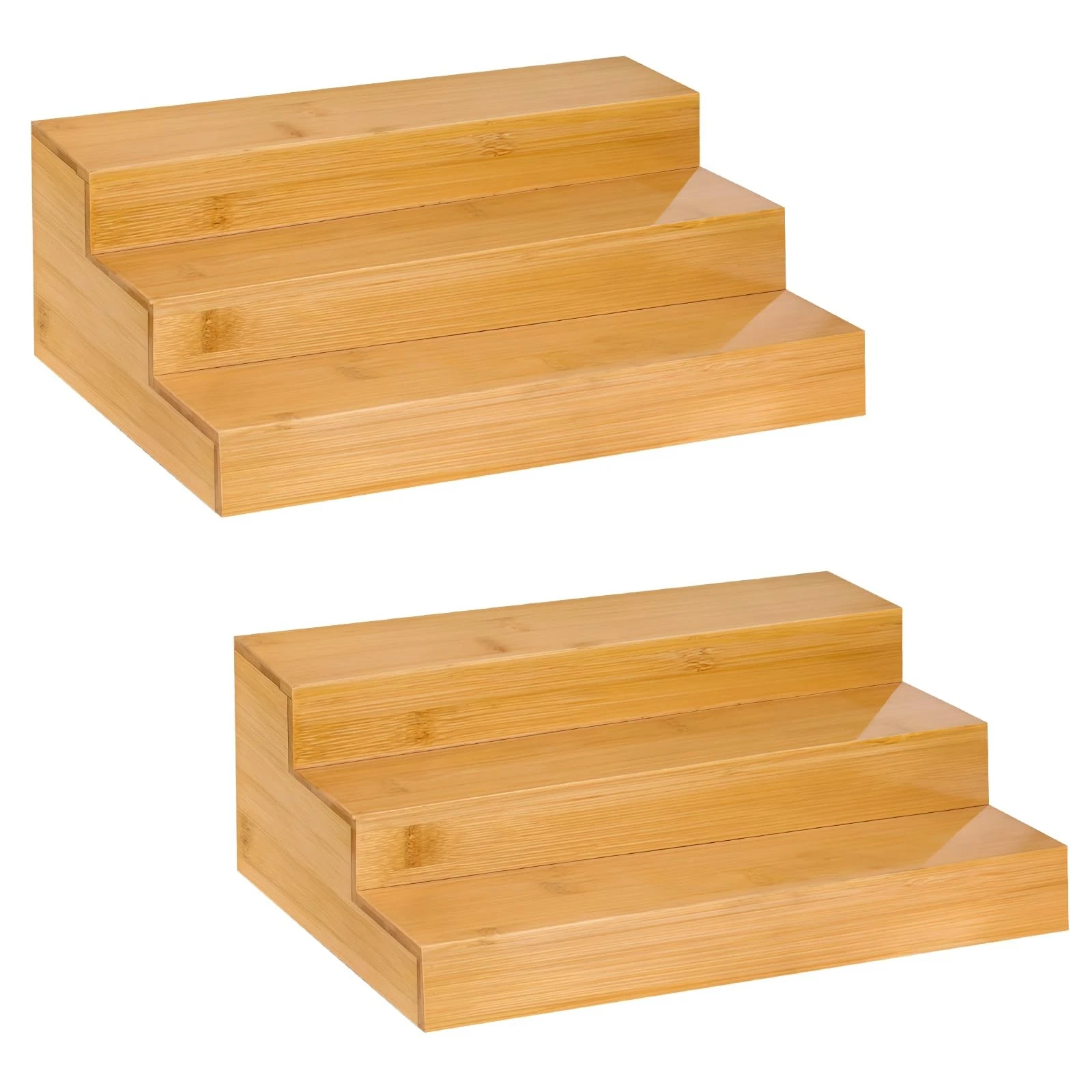 Spice Rack Organizer for Cabinet - Bamboo Spice Shelf, 3 Tier Seasoning Organ...