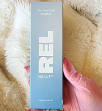 REL Beauty The Essentials Brush Set 3-Piece Angled Brush Set, Gold