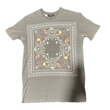 Givenchy Men's Short Sleeve Rotwhieler Graphic Size M T Shirt Gray