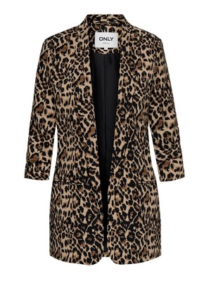 Only Damen Blazer Jacke Damenjacke Damenblazer 3/4 Arm Sakko Leo ONLElly AOP