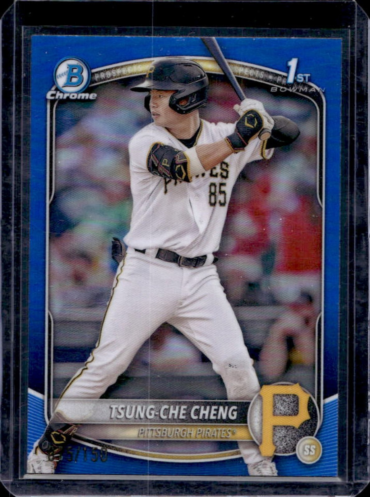 2025 Bowman Tsung-Che Cheng Chrome Blue Refractor 1st Prospect #/150 Pirates