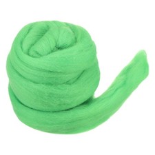Wool Roving Yarn Soft Felting Wool 50g/1.76oz Chunky Roving Yarn Shine Green