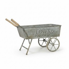 Wheelbarrow Planter Long-Lasting Plant Container Tabletop for Patio