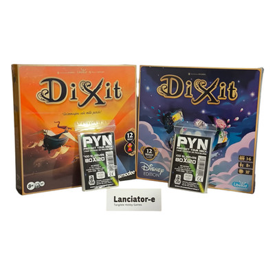 Dixit + Dixit Disney Edition Bundle Brettspiel + 2x PYN Beutel 80x120 DEU
