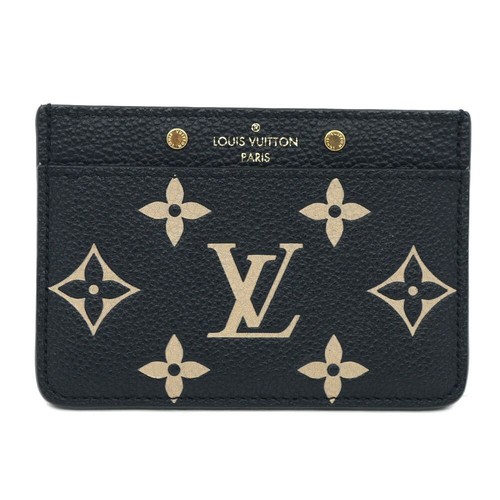 Louis Vuitton M81022 Card Case 11cm Monogram Empreinte Black Beige A+ Only