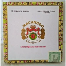 Macanudo Montego Y Cia Cigar Box - Wood - Nice! Fast Ship! 8" x 8" x 1"