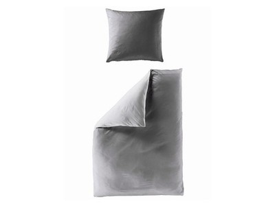 Bierbaum Renforcé-Bettwäsche (Stein, 155 x 220 + 80x80 cm) - B-Ware neuwertig