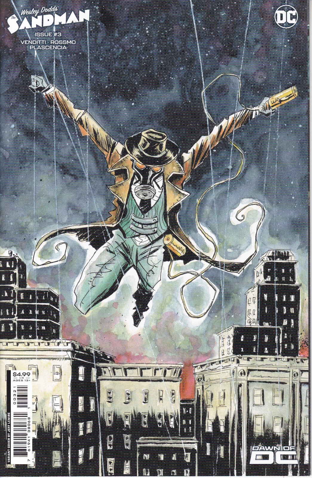 WESLEY DODDS THE SANDMAN (2023) #3 - Lemire VARIANT Cover