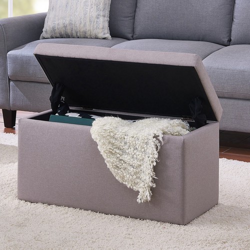 Rectangular Lift Top Storage Ottoman Bench Footrest Footstool Bench Seat Home