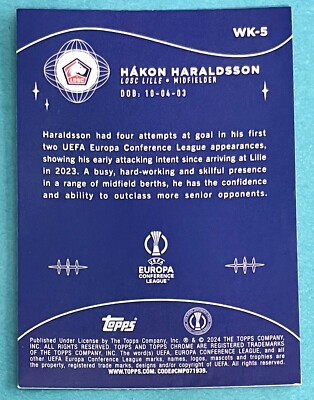 Hakon Haraldsson 2023-24 Topps Chrome UEFA Club WONDERKIDS Hakon Haraldsson 2023-24 Topps Chrome UEFA Club WONDERKIDS