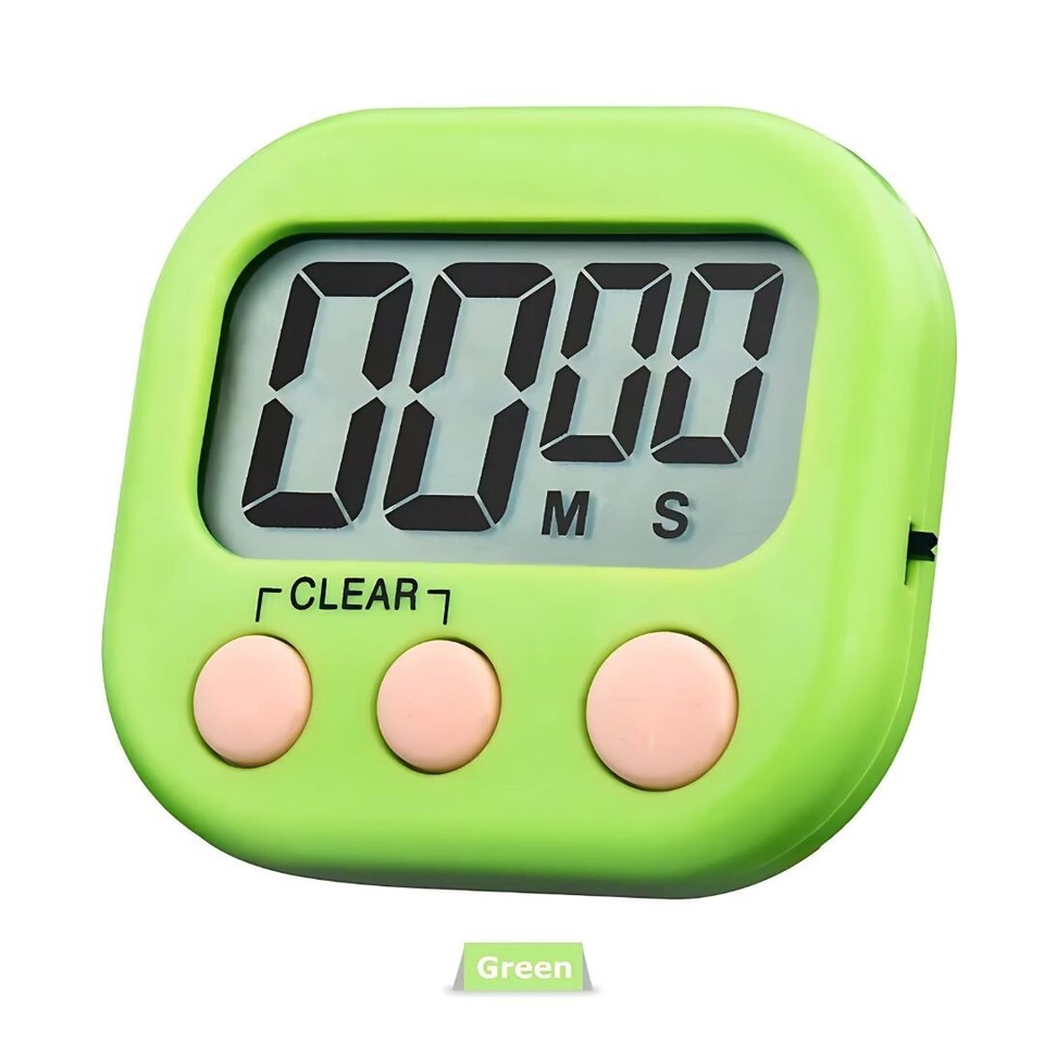 Large LCD Digital Kitchen Cooking Timer Count Down Up Clock Loud Alarm ...