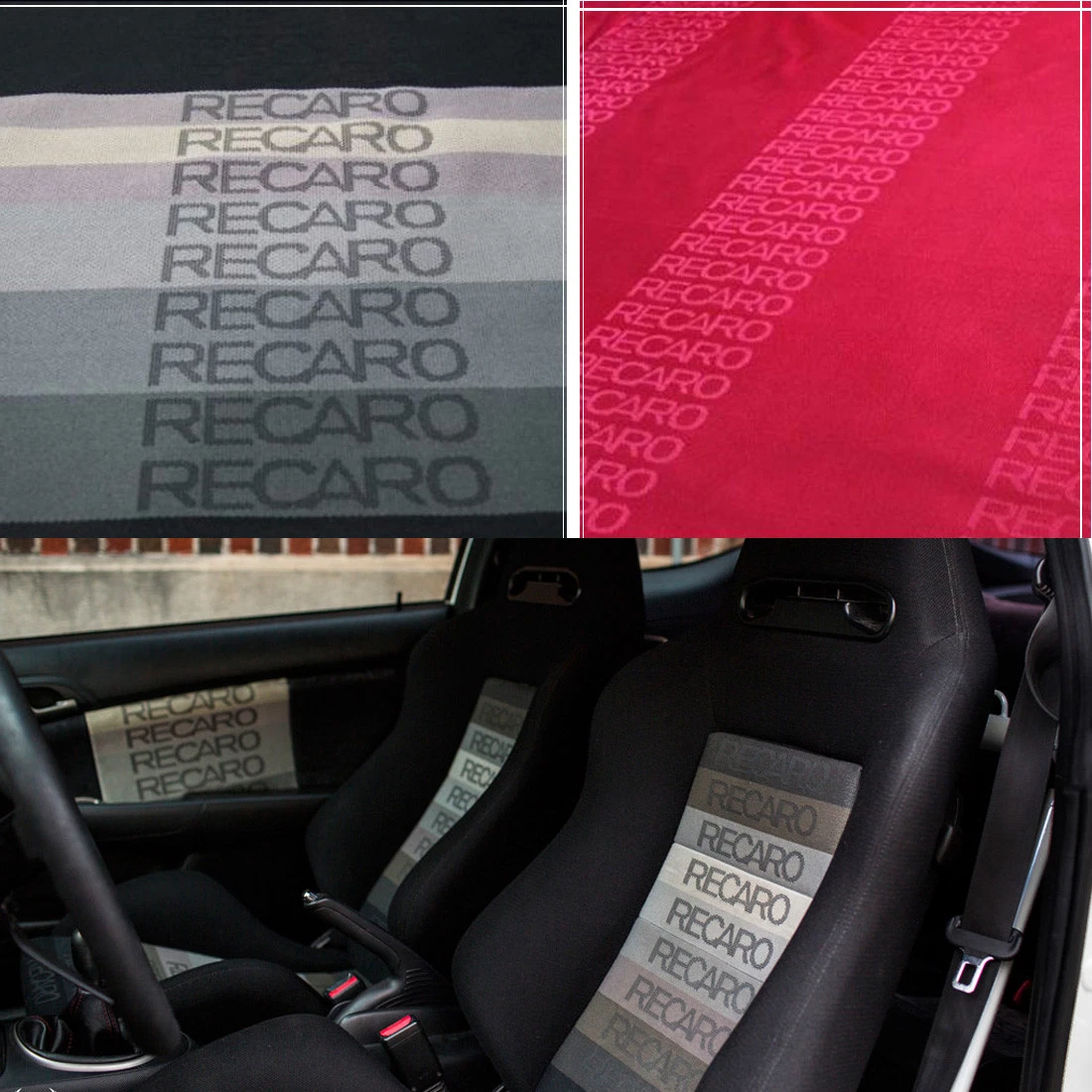 JDM RECARO Fabric for Seat Cover Door Panel Armrest Headliner