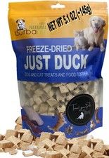 Just Duck Freeze Dried Dog & Cat Treats Food Topper 5oz (145g) Tasty Duck Chews