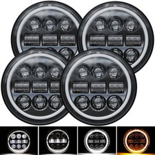 4PCS 5.75" 5-3/4" inch Round LED Headlights Hi/Lo Beam DRL For Ford LTD Custom