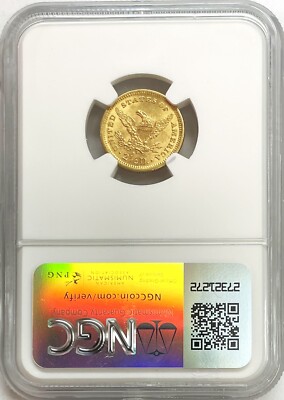 1877 S GOLD US $2.5 DOLLAR LIBERTY HEAD QUARTER EAGLE COIN NGC