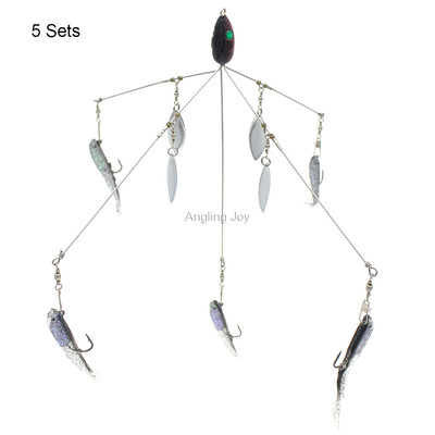 Sets Umbrella Alabama Rig with Swim Baits for Bass Crappie 30