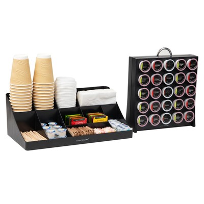 Organizer Carousel Set 17.875'' 9.5'' 6.625'' H, and Double-Sided Single Serve C...
