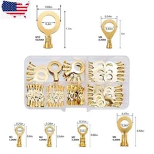 150/540pcs Ring Type Cable Bare Terminals Crimp Non-insulated Wire Connectors