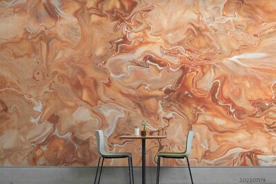 3D Orange Texture Marble Wallpaper Wall Murals Removable Wallpaper