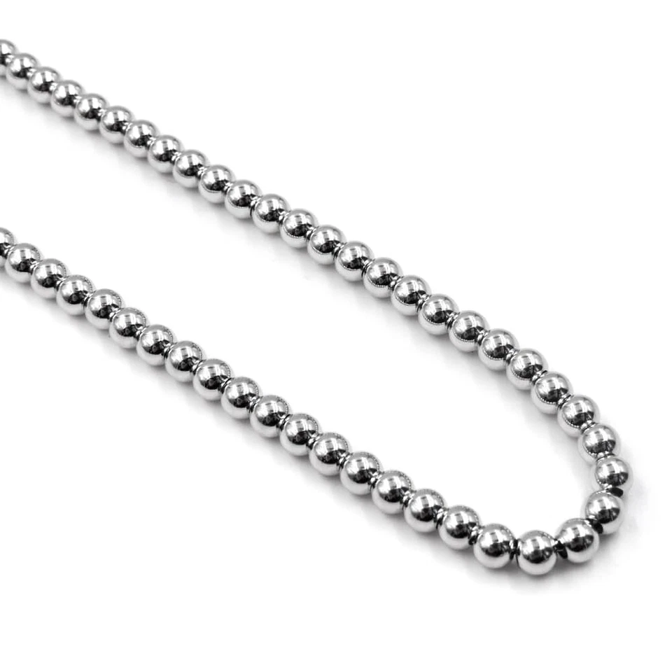 Collana Sfere Argento 925 Lunghezza 50 cm  - Immagine 2 di 3