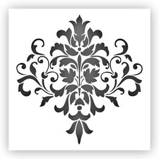Damask Pattern Stencil - Choose a Size - Laser-Cut Reusable Plastic