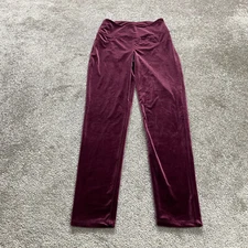 Ruby Ribbon Women’s Medium Dark Wine Red Velvet Leggings Soft Comfort 26x29