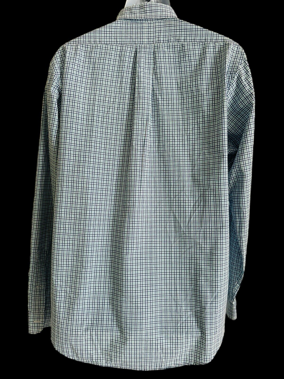 Ralph Lauren Camicia Uomo Bottone Bianco Check Blu Teal Pony L