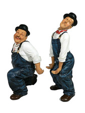 Laurel and Hardy Statue Pair