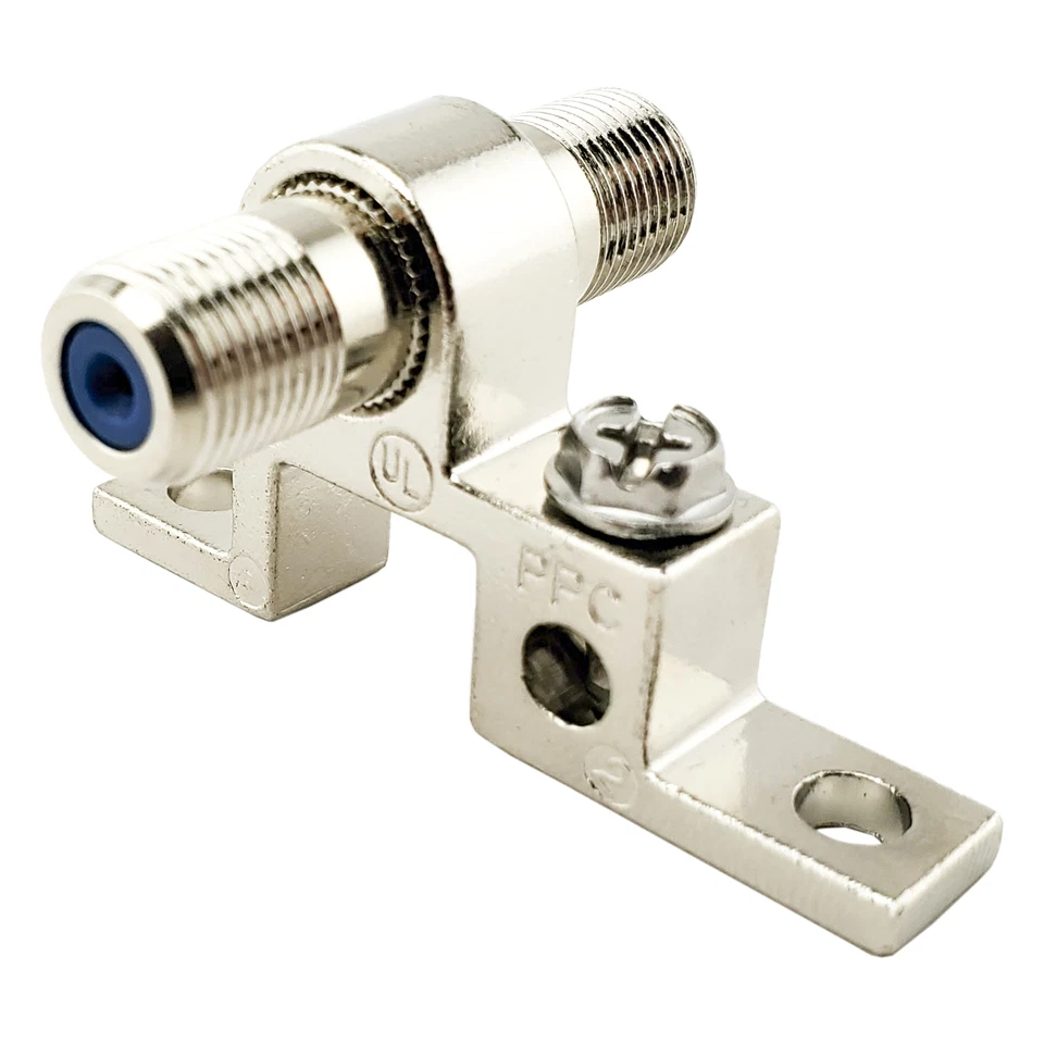PPC GBS81R 2.5GHz F-Pin (Coax) Grounding Block - Includes 2 Mounting Screws - Image 3 of 4