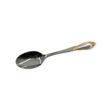 Teaspoon - Cache Gold Accent by Yamazaki Japan Stainless Flatware 6.5"