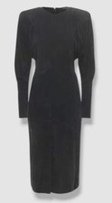 1215 Isabel Marant Women's Black Faded Venia Corduroy Midi Dress Size 36