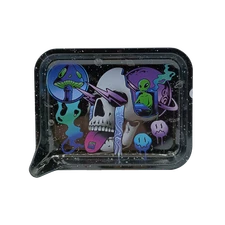 3D Rolling Tray with Magnetic Lid Cover 3D LID Rolling Trays 7"x5" (Small)