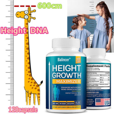 Height Growth Diet, Natural Height Bone Strength Growth Capsules with Calcium DE
