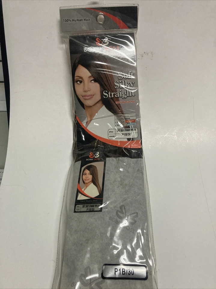 Bobbi Boss 100% Human Hair for Weaving Soft Silky Straight 10" Color: P1B/30  - Image 2 of 4