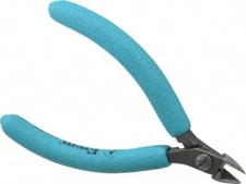 Erem 4-1/4" OAL, 16 AWG Capacity, Full-Flush Diagonal Cutter 23/64" Jaw Lengt...
